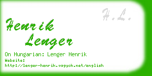 henrik lenger business card